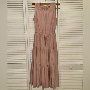 Calvin Klein Sleeveless Blush Dusty Pink Maxi Dress Size 4